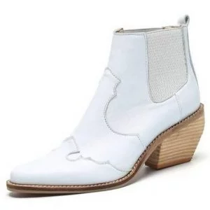 Bottines Western Blanches