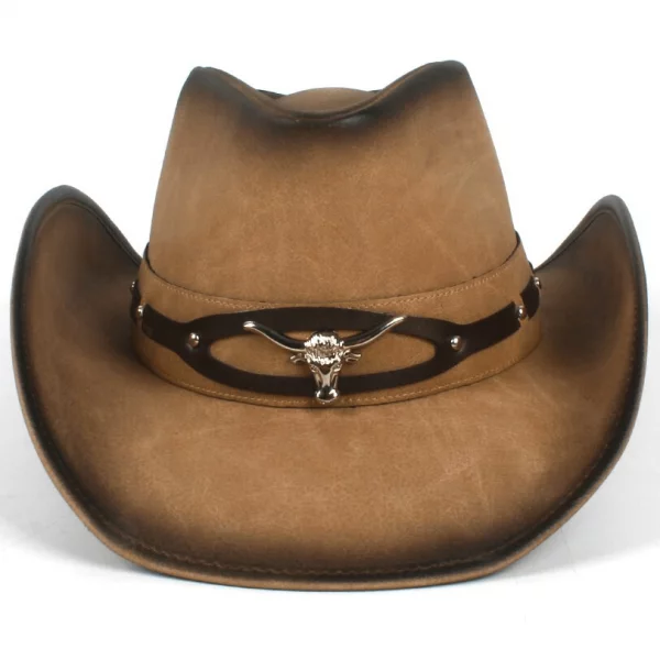 Chapeau de Cowboy en Cuir Homme