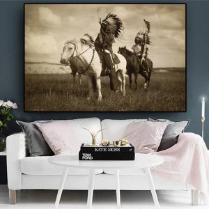 Tableau Noir et Blanc Western