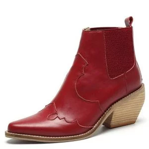 Bottines Western Rouges