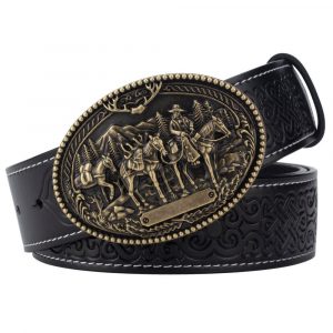 Ceinture en Cuir Motif Western