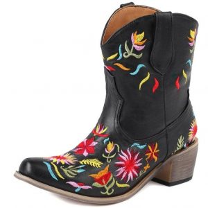 Bottines Cowboy Femme Noires