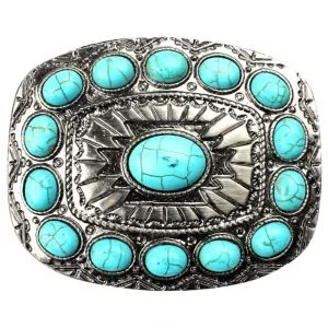 Boucle de Ceinture Western Turquoise