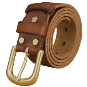 Ceinture Western en Cuir Marron