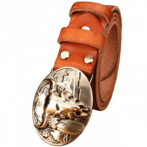 Ceinture Western en Cuir Pleine Fleur