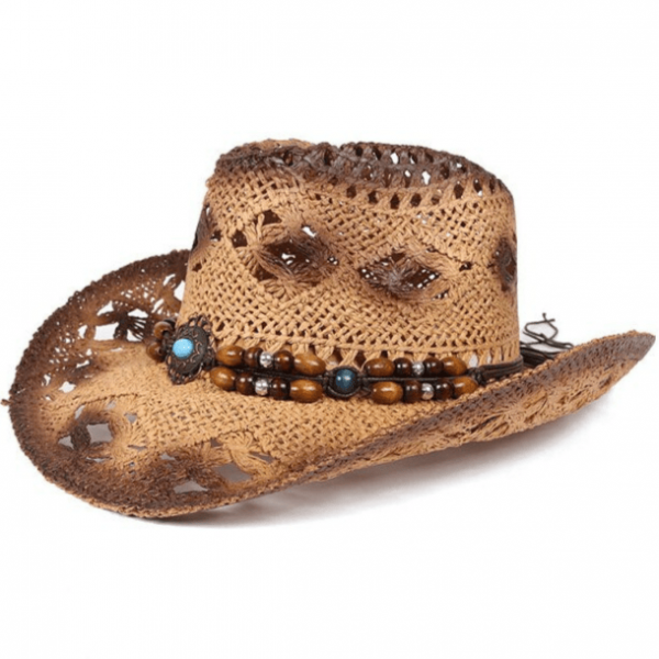 Chapeau de Cowboy en Paille Femme